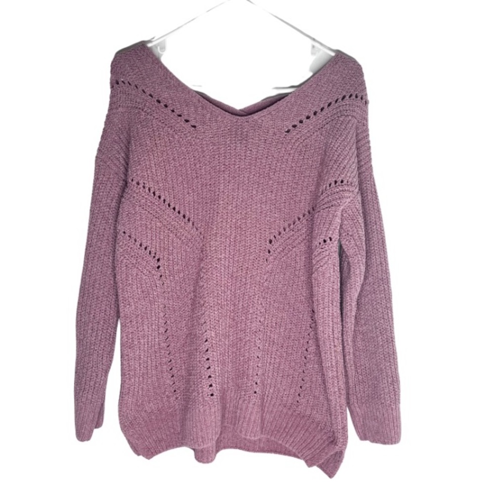 Mauve Cable Knit Sweater